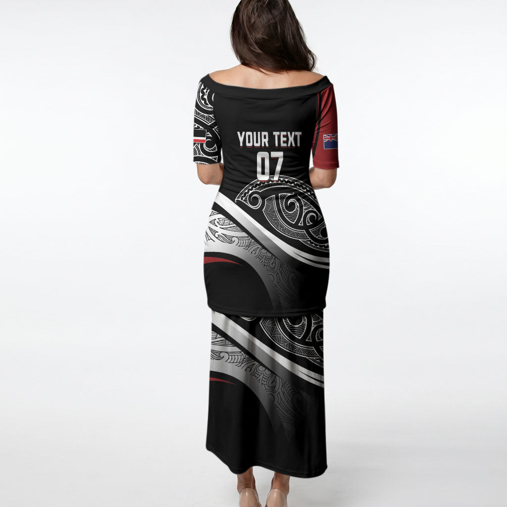 Aotearoa Maori Rugby Custom Puletasi Kapa O Pango LT7 - Polynesian Pride