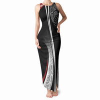 Aotearoa Maori Rugby Custom Tank Maxi Dress Kapa O Pango LT7 Women Black - Polynesian Pride