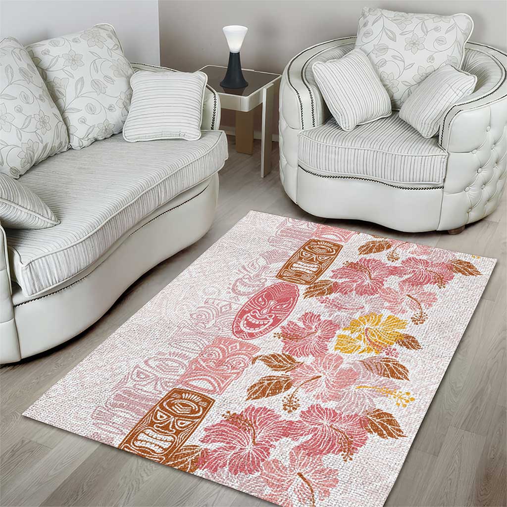 Christmas Aloha Hawaii Tiki Area Rug Hibiscus Spring Colors - Polynesian Pride