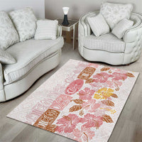 Christmas Aloha Hawaii Tiki Area Rug Hibiscus Spring Colors - Polynesian Pride