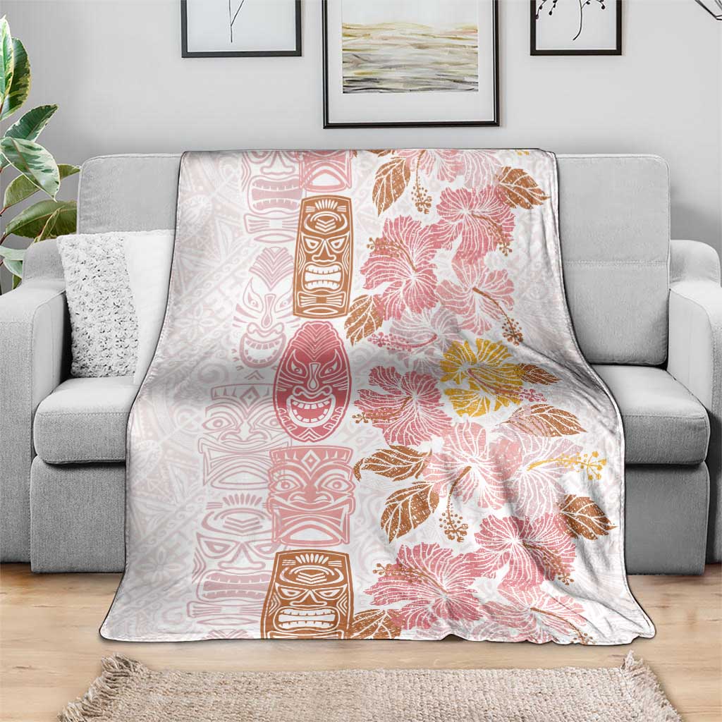 Christmas Aloha Hawaii Tiki Blanket Hibiscus Spring Colors - Polynesian Pride