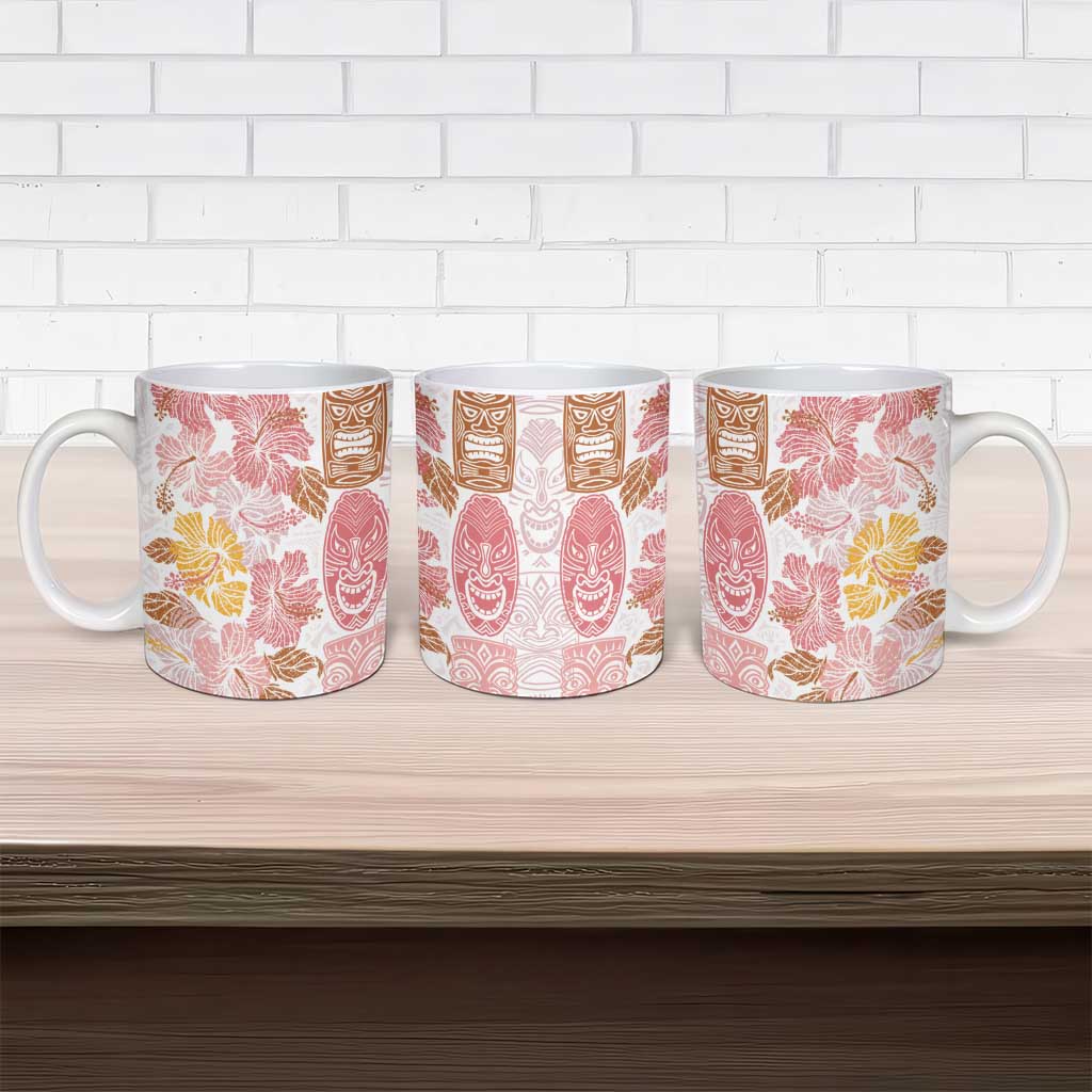 Christmas Aloha Hawaii Tiki Ceramic Mug Hibiscus Spring Colors - Polynesian Pride