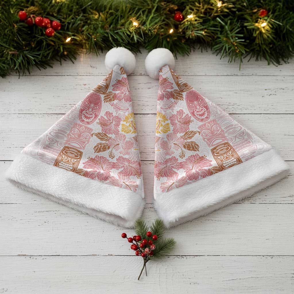 Christmas Aloha Hawaii Tiki Christmas Santa Hat Hibiscus Spring Colors - Polynesian Pride