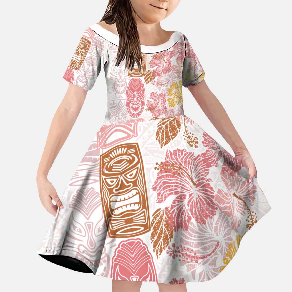 Christmas Aloha Hawaii Tiki Family Matching Mermaid Dress and Hawaiian Shirt Hibiscus Spring Colors - Polynesian Pride