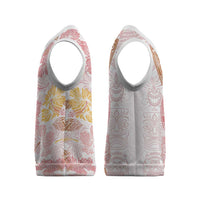 Christmas Aloha Hawaii Tiki Christmas Knitted V-Neck Vest Hibiscus Spring Colors - Polynesian Pride