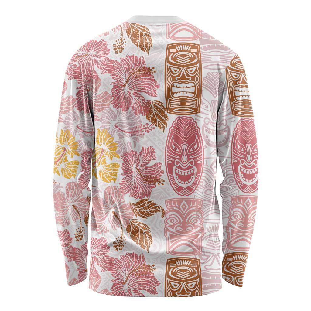 Christmas Aloha Hawaii Tiki Long Sleeve Shirt Hibiscus Spring Colors - Polynesian Pride
