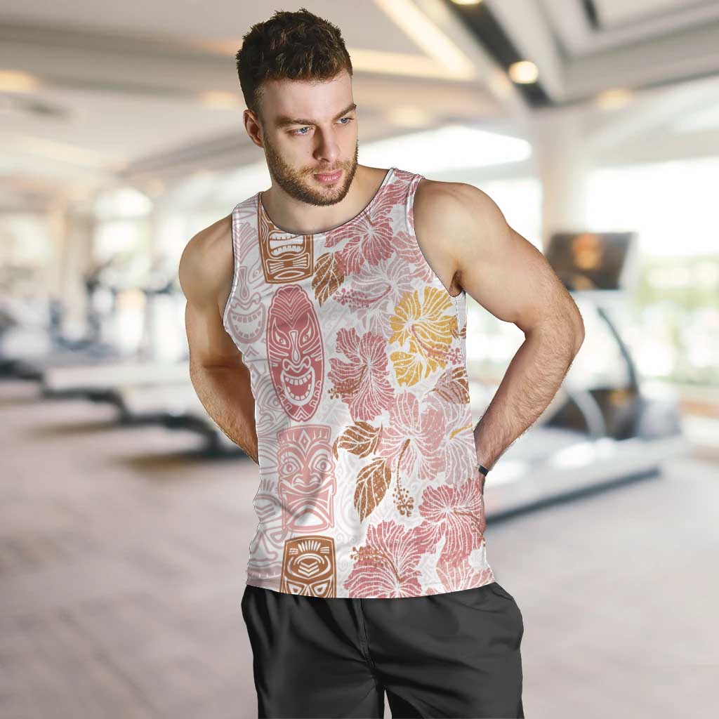 Christmas Aloha Hawaii Tiki Men Tank Top Hibiscus Spring Colors - Polynesian Pride