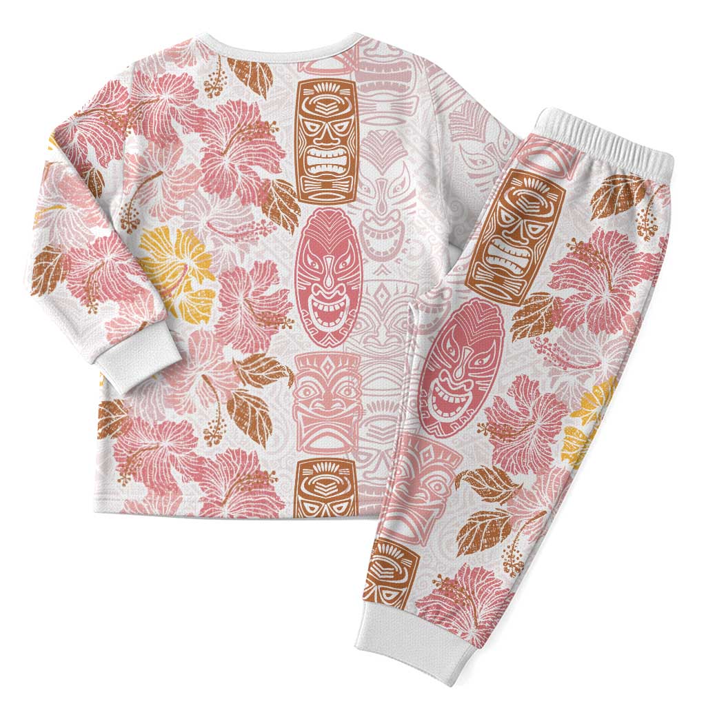 Christmas Aloha Hawaii Tiki Christmas Pajama Set Hibiscus Spring Colors - Polynesian Pride