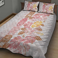 Christmas Aloha Hawaii Tiki Quilt Bed Set Hibiscus Spring Colors - Polynesian Pride