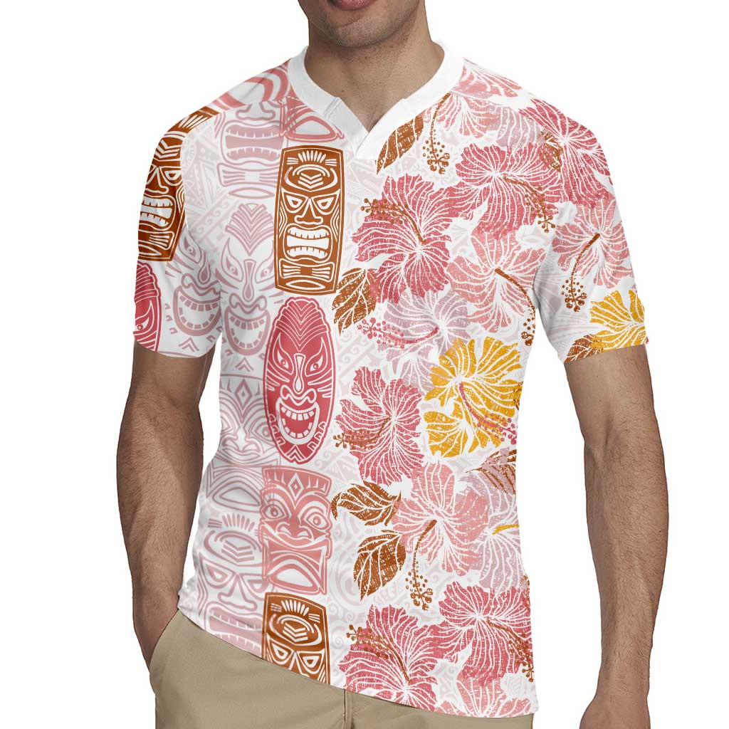 Christmas Aloha Hawaii Tiki Rugby Jersey Hibiscus Spring Colors - Polynesian Pride