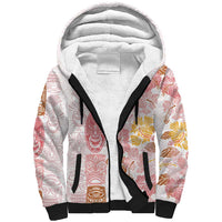 Christmas Aloha Hawaii Tiki Sherpa Hoodie Hibiscus Spring Colors - Polynesian Pride