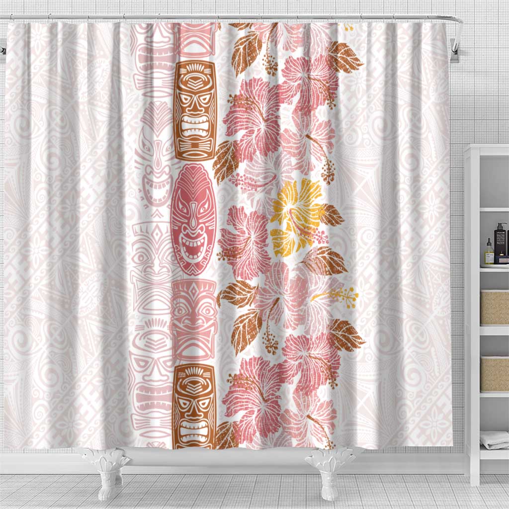 Christmas Aloha Hawaii Tiki Shower Curtain Hibiscus Spring Colors - Polynesian Pride