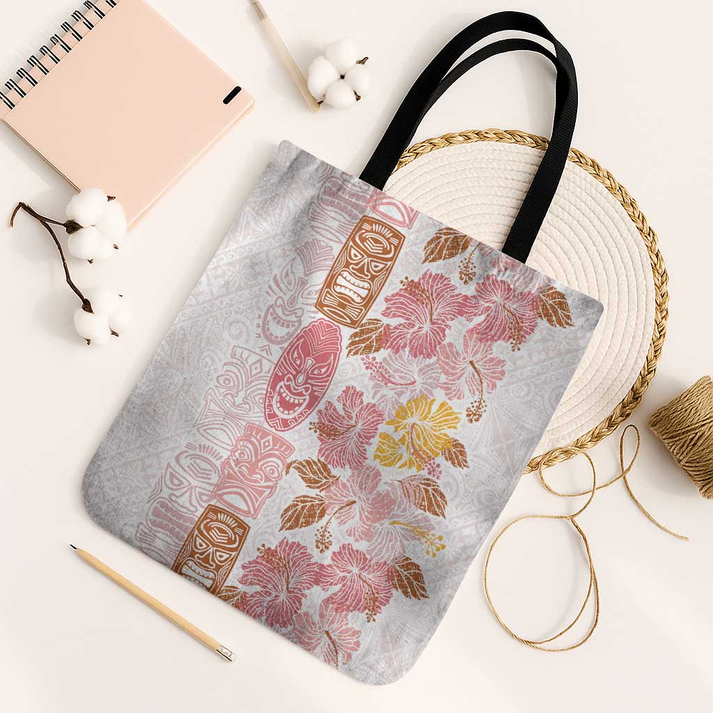 Christmas Aloha Hawaii Tiki Tote Bag Hibiscus Spring Colors - Polynesian Pride