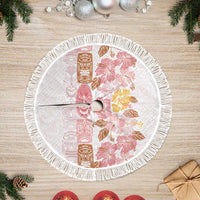 Christmas Aloha Hawaii Tiki Tree Skirt Hibiscus Spring Colors - Polynesian Pride