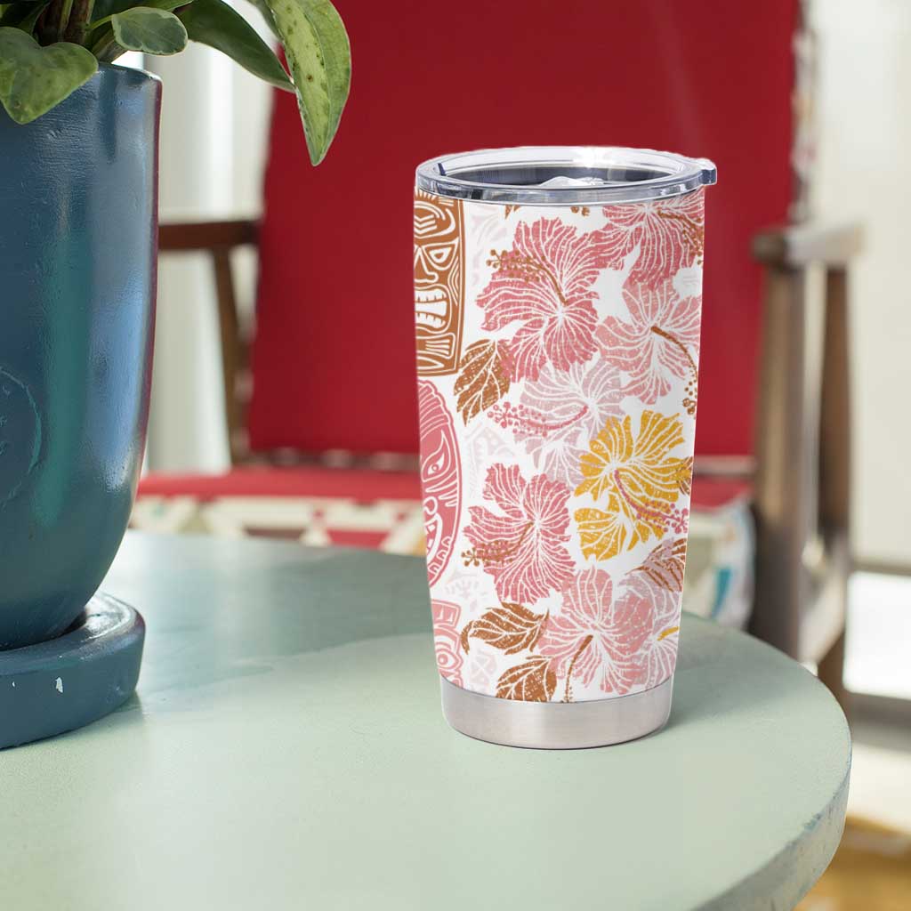 Christmas Aloha Hawaii Tiki Tumbler Cup Hibiscus Spring Colors - Polynesian Pride