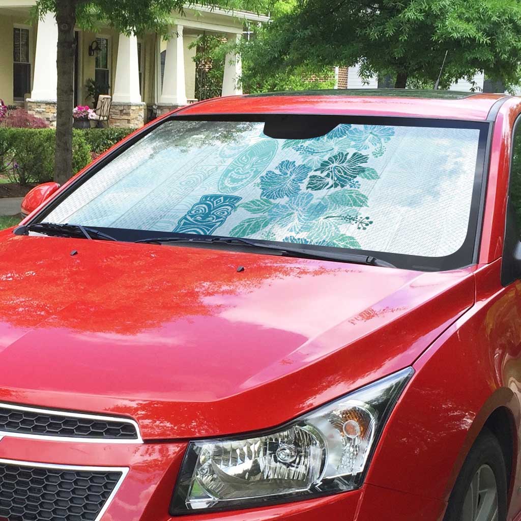 Christmas Aloha Hawaii Tiki Auto Sun Shade Hibiscus Summer Colors - Polynesian Pride