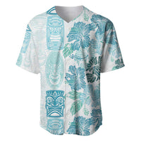 Christmas Aloha Hawaii Tiki Baseball Jersey Hibiscus Summer Colors - Polynesian Pride