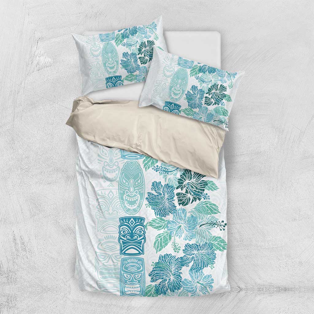 Christmas Aloha Hawaii Tiki Bedding Set Hibiscus Summer Colors - Polynesian Pride