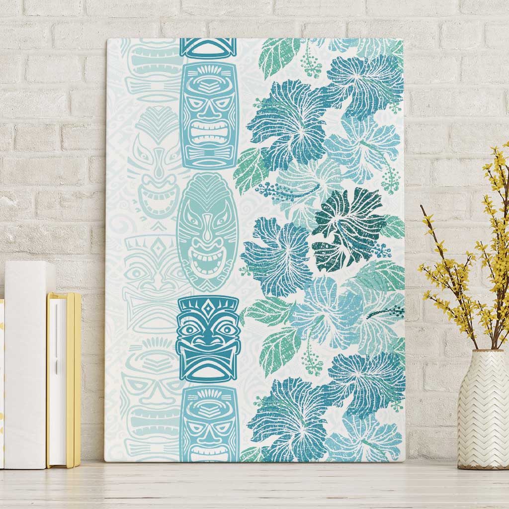 Christmas Aloha Hawaii Tiki Canvas Wall Art Hibiscus Summer Colors - Polynesian Pride