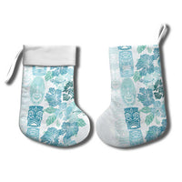 Christmas Aloha Hawaii Tiki Christmas Stocking Hibiscus Summer Colors - Polynesian Pride
