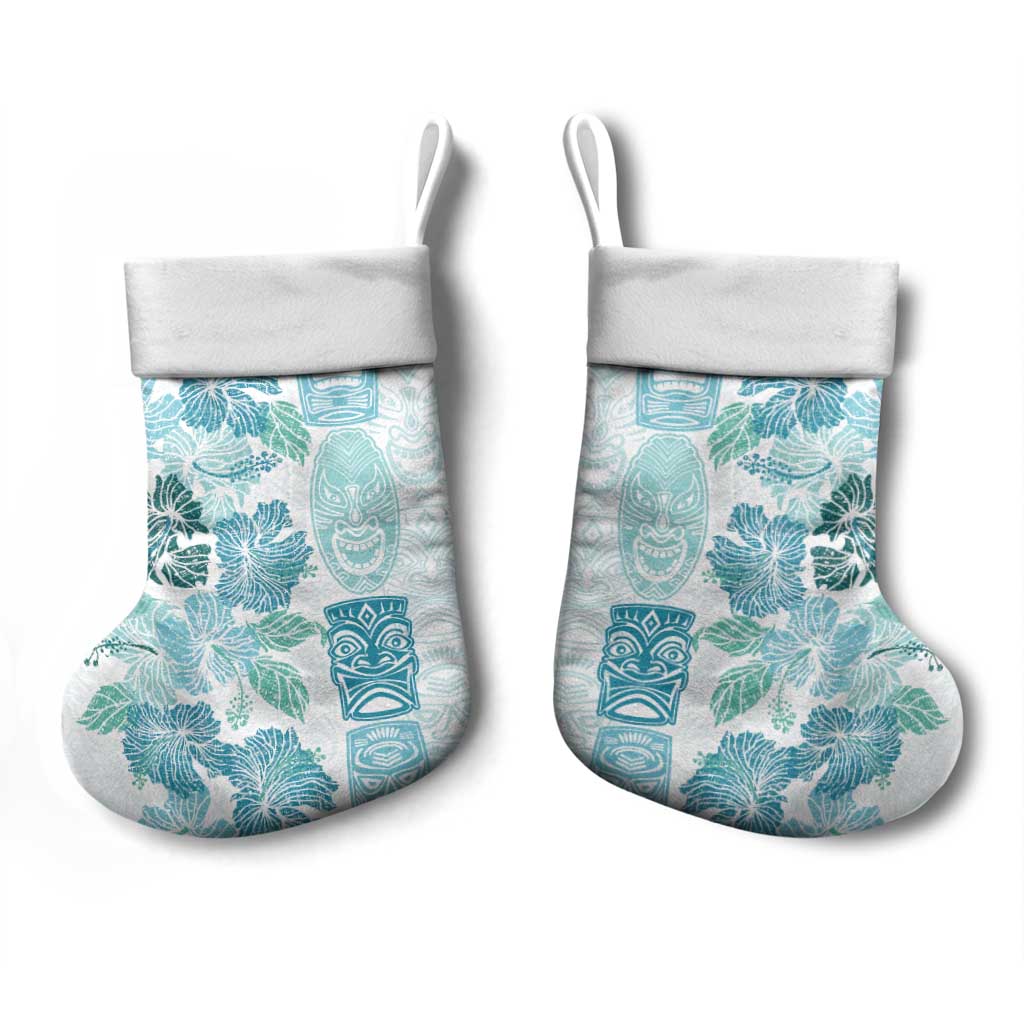 Christmas Aloha Hawaii Tiki Christmas Stocking Hibiscus Summer Colors - Polynesian Pride