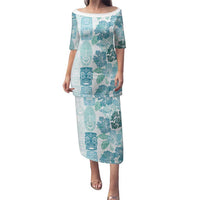 Christmas Aloha Hawaii Tiki Family Matching Puletasi and Hawaiian Shirt Hibiscus Summer Colors - Polynesian Pride