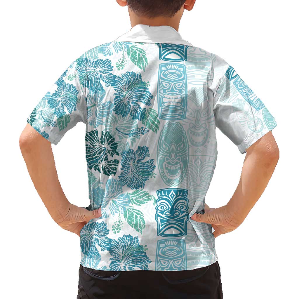 Christmas Aloha Hawaii Tiki Kid Hawaiian Shirt Hibiscus Summer Colors - Polynesian Pride