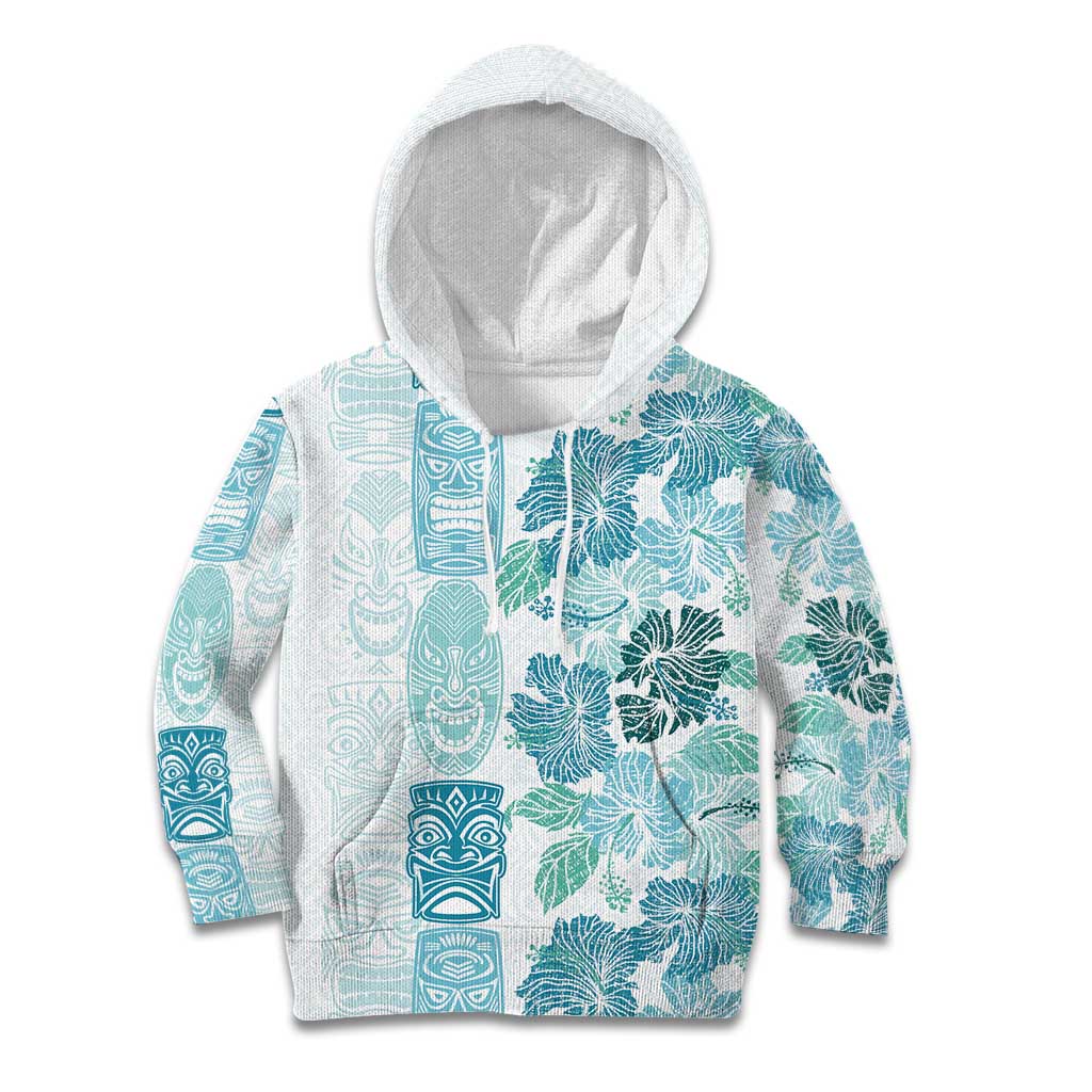 Christmas Aloha Hawaii Tiki Kid Hoodie Hibiscus Summer Colors - Polynesian Pride