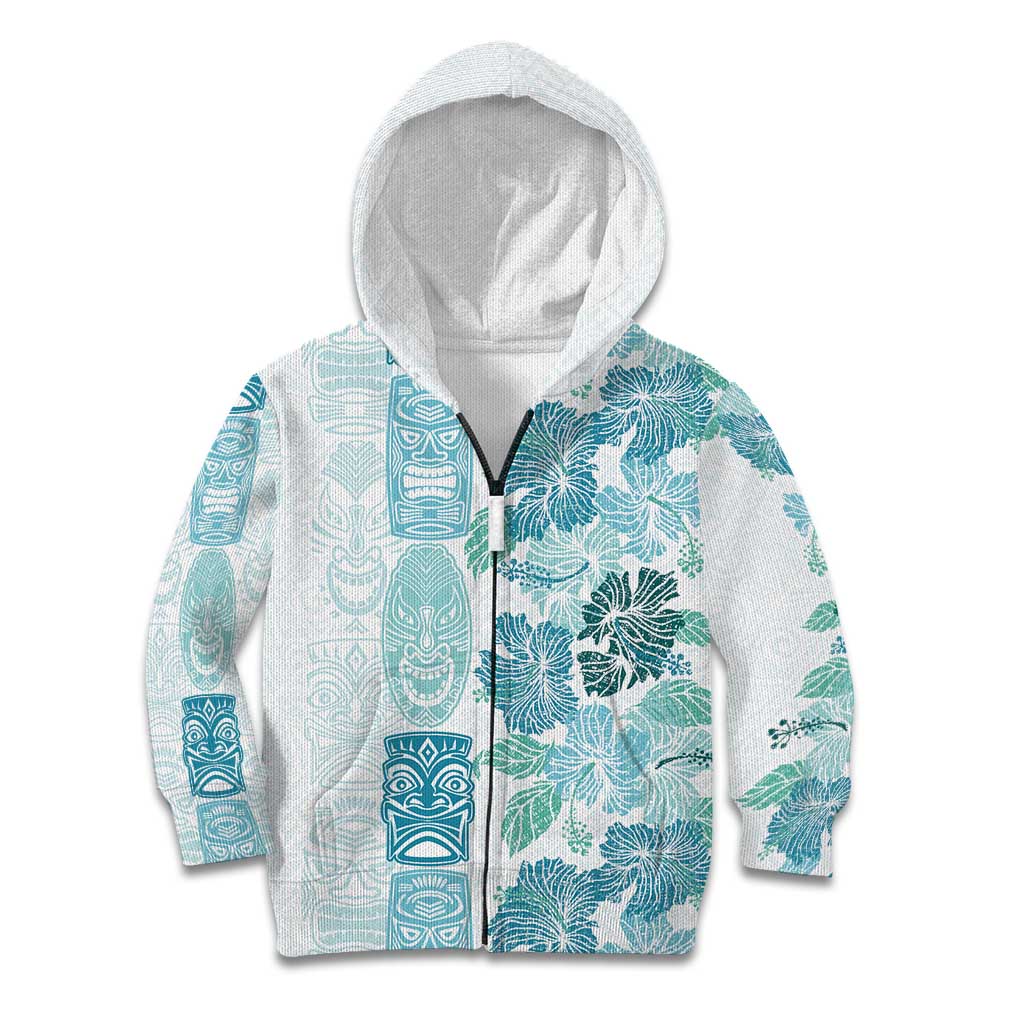 Christmas Aloha Hawaii Tiki Kid Hoodie Hibiscus Summer Colors - Polynesian Pride