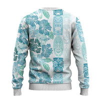 Christmas Aloha Hawaii Tiki Ugly Christmas Sweater Hibiscus Summer Colors - Polynesian Pride