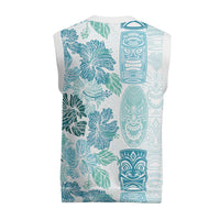 Christmas Aloha Hawaii Tiki Christmas Knitted V-Neck Vest Hibiscus Summer Colors - Polynesian Pride