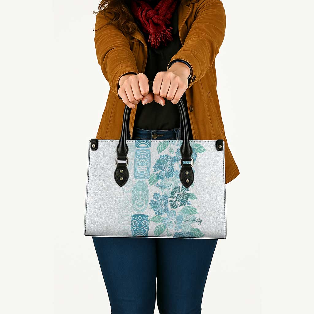 Christmas Aloha Hawaii Tiki Leather Bag Hibiscus Summer Colors - Polynesian Pride