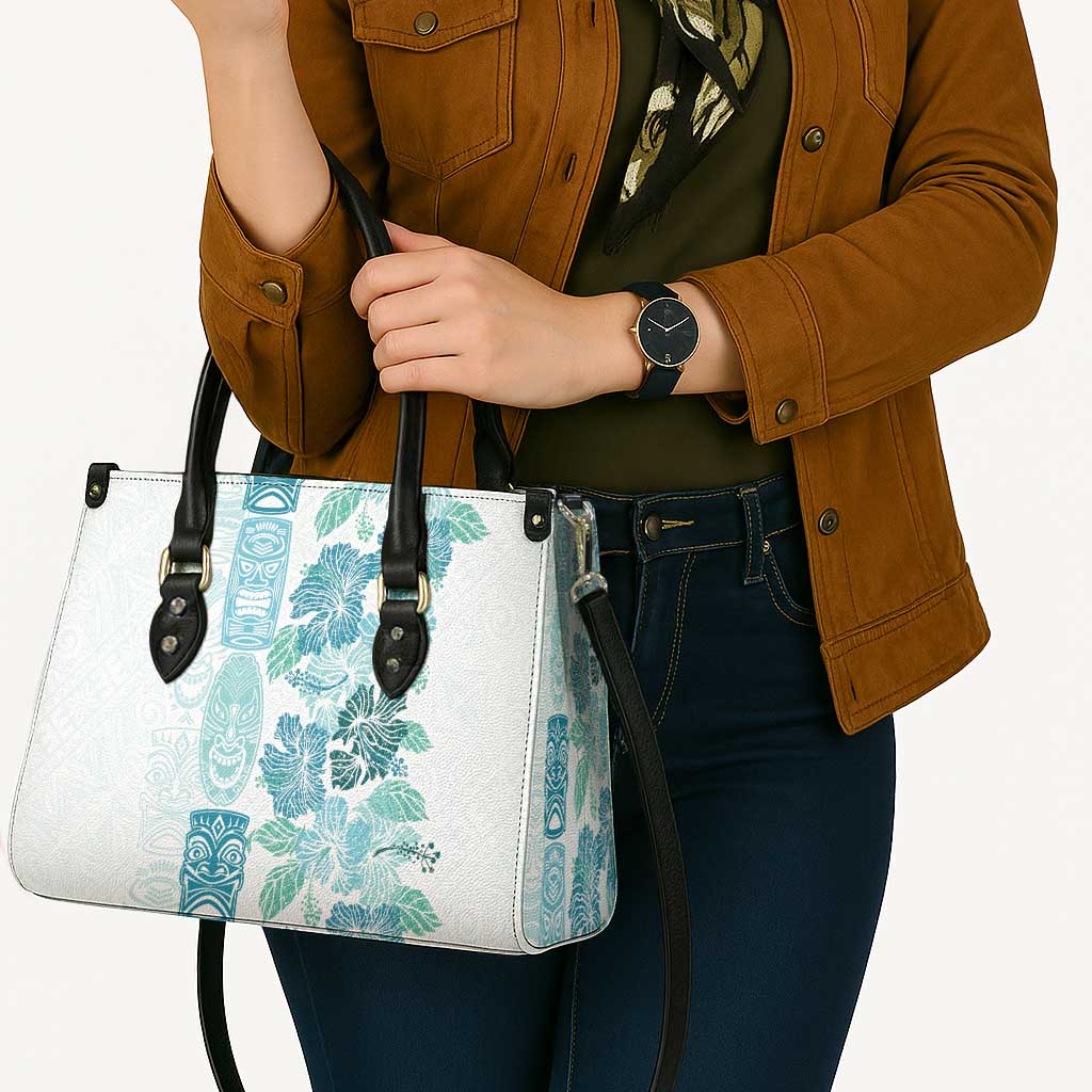 Christmas Aloha Hawaii Tiki Leather Bag Hibiscus Summer Colors - Polynesian Pride