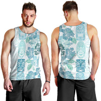 Christmas Aloha Hawaii Tiki Men Tank Top Hibiscus Summer Colors - Polynesian Pride