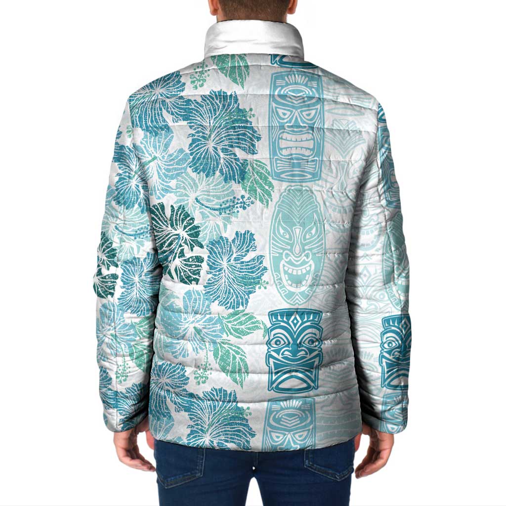 Christmas Aloha Hawaii Tiki Padded Jacket Hibiscus Summer Colors - Polynesian Pride