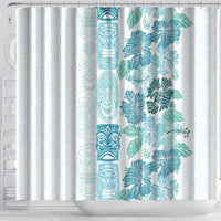 Christmas Aloha Hawaii Tiki Shower Curtain Hibiscus Summer Colors - Polynesian Pride
