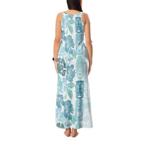 Christmas Aloha Hawaii Tiki Tank Maxi Dress Hibiscus Summer Colors - Polynesian Pride