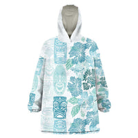 Christmas Aloha Hawaii Tiki Wearable Blanket Hoodie Hibiscus Summer Colors - Polynesian Pride