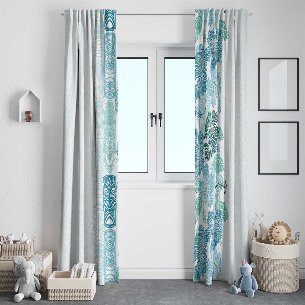 Christmas Aloha Hawaii Tiki Window Curtain Hibiscus Summer Colors - Polynesian Pride