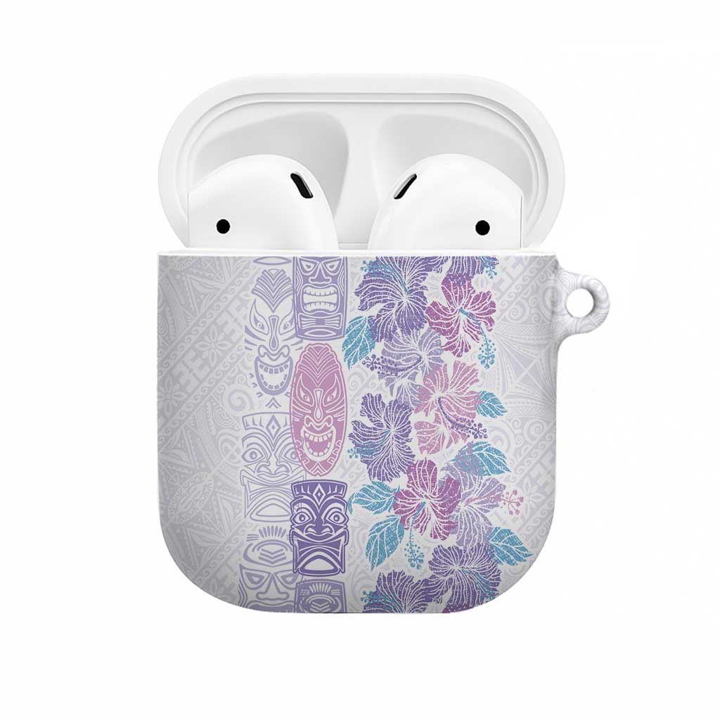 Christmas Aloha Hawaii Tiki AirPods Case Hibiscus Winter Colors - Polynesian Pride