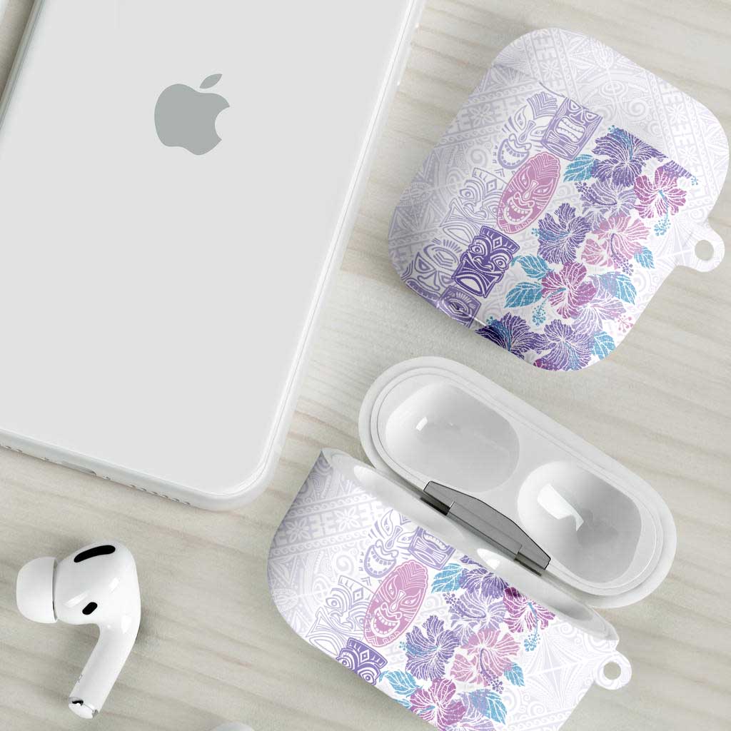 Christmas Aloha Hawaii Tiki AirPods Case Hibiscus Winter Colors - Polynesian Pride