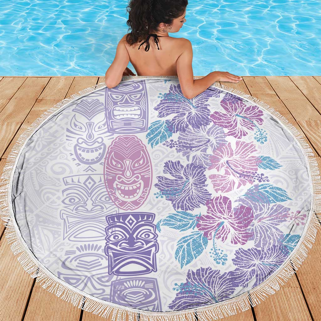 Christmas Aloha Hawaii Tiki Beach Blanket Hibiscus Winter Colors - Polynesian Pride