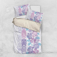 Christmas Aloha Hawaii Tiki Bedding Set Hibiscus Winter Colors - Polynesian Pride
