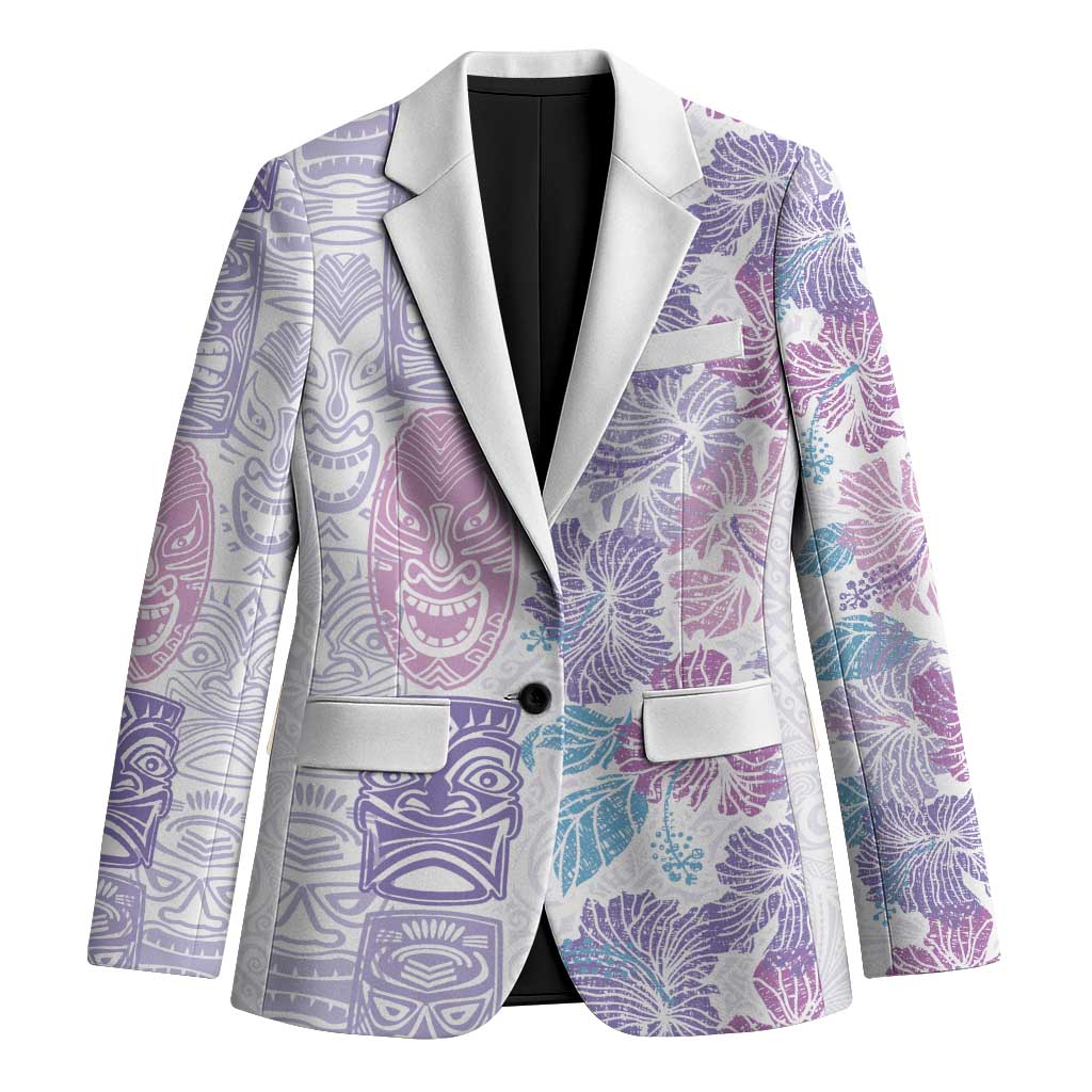 Christmas Aloha Hawaii Tiki Blazer Hibiscus Winter Colors - Polynesian Pride