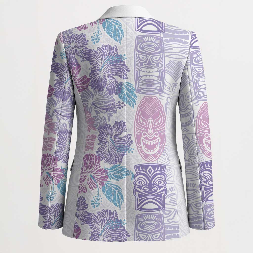 Christmas Aloha Hawaii Tiki Blazer Hibiscus Winter Colors - Polynesian Pride
