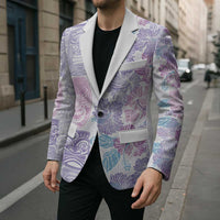 Christmas Aloha Hawaii Tiki Blazer Hibiscus Winter Colors - Polynesian Pride