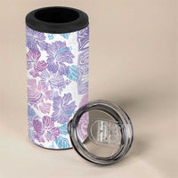 Christmas Aloha Hawaii Tiki 4 in 1 Can Cooler Tumbler Hibiscus Winter Colors - Polynesian Pride