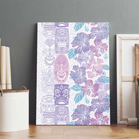 Christmas Aloha Hawaii Tiki Canvas Wall Art Hibiscus Winter Colors - Polynesian Pride