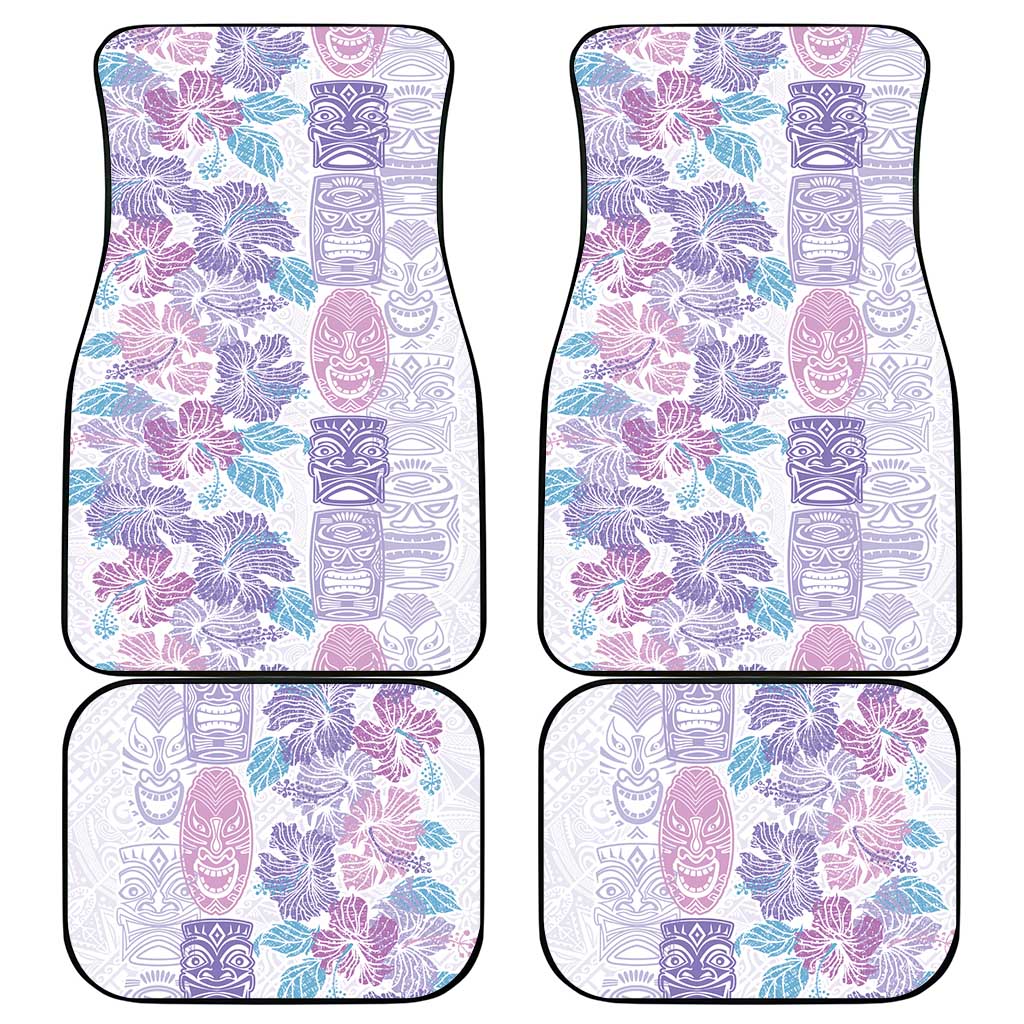 Christmas Aloha Hawaii Tiki Car Mats Hibiscus Winter Colors - Polynesian Pride