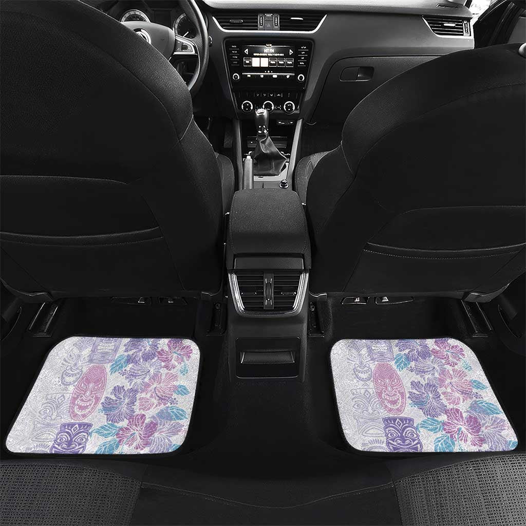 Christmas Aloha Hawaii Tiki Car Mats Hibiscus Winter Colors - Polynesian Pride